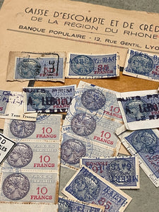 Antique French Envelope with Assorted Stamps