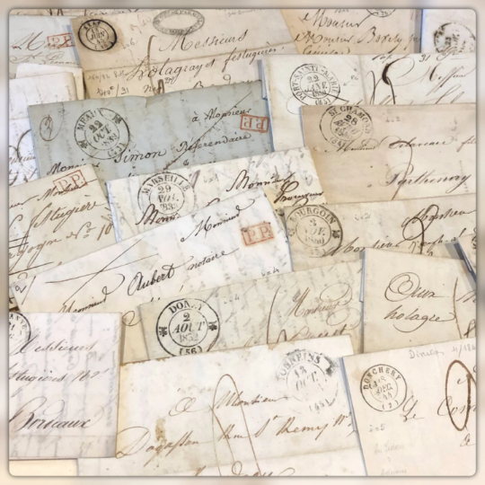 Sets of 3 VERY Old Letters from France - 1800's