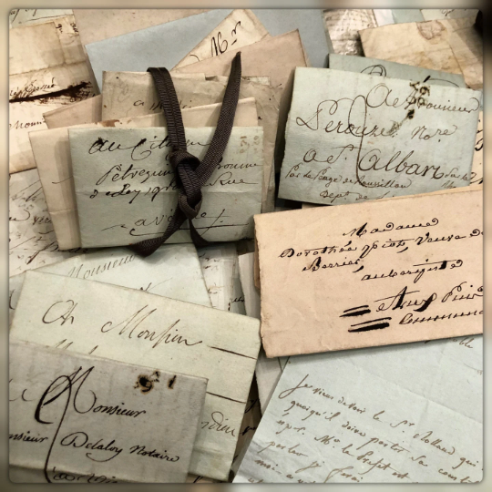 Sets of 3 VERY Old Letters from France - 1800's