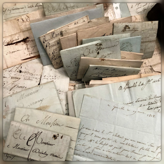 Sets of 3 VERY Old Letters from France - 1800's