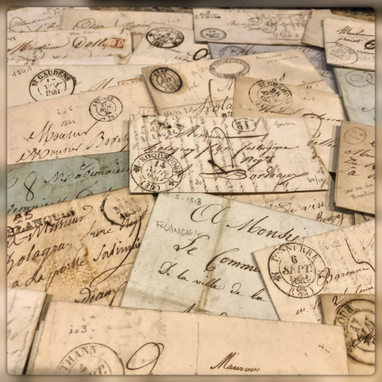 Sets of 3 VERY Old Letters from France - 1800's