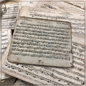 1800's Antique French Music in Two Sizes