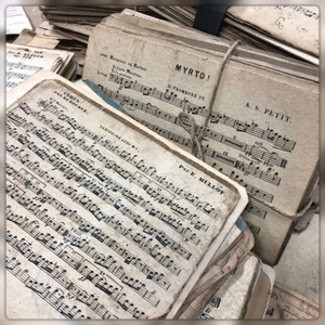 1800's Antique French Music in Two Sizes
