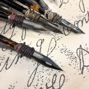 Long Black Turkey Tail Quill With Antique Nib