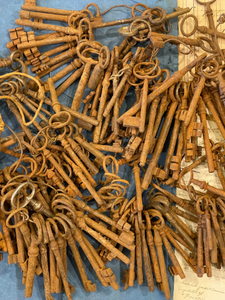GORGEOUS Antique French Skeleton Keys from France