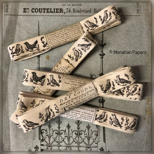Woodcut Birds Ribbon