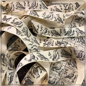 Woodcut Birds Ribbon