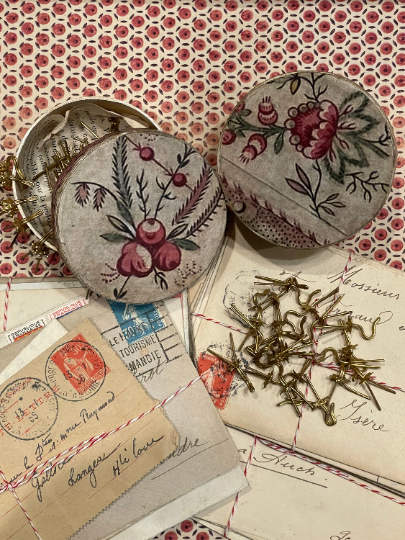 3" French Style Paper Mache Round Boxes