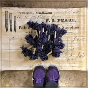 Distressed Aged Berry Purple Ribbon Approximately 5 yards