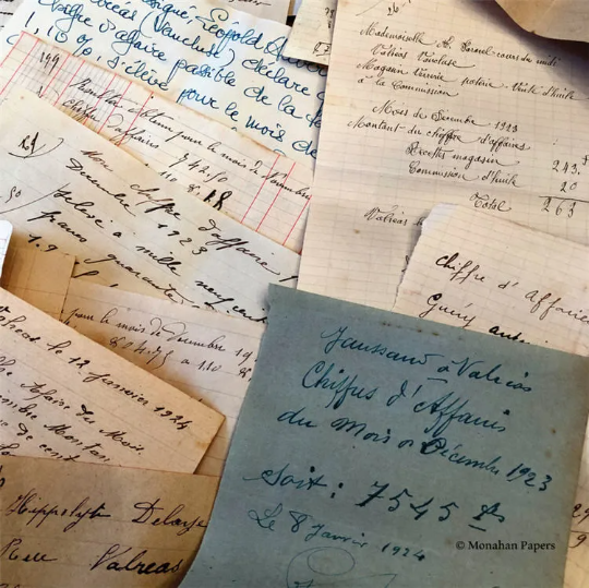 Antique French Calligraphy/Script bundles of assorted 20 pieces