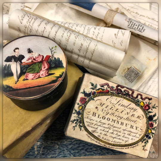 French and English Candy and Milliner's Paper Mache Boxes