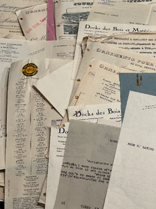 Antique French document bundles in assortments of 30 pieces
