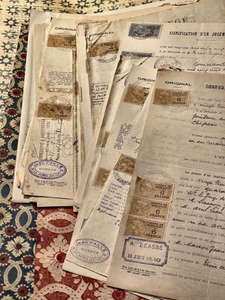 Stamped French Documents