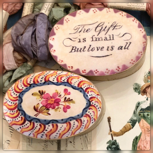 5” British Style Paper Mache Oval Boxes