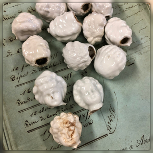 Vintage 1.1" -1.5" German Frozen Charlotte heads by way of France