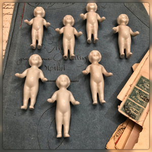 RARE Undamaged 2.9" Vintage German Frozen Charlotte's Porcelain Doll by way of France