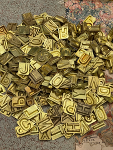 Antique French Metal Spelling Letters