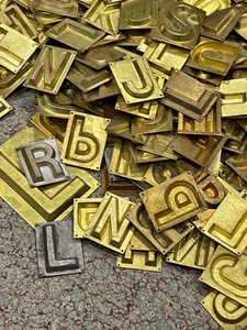 Antique French Metal Spelling Letters