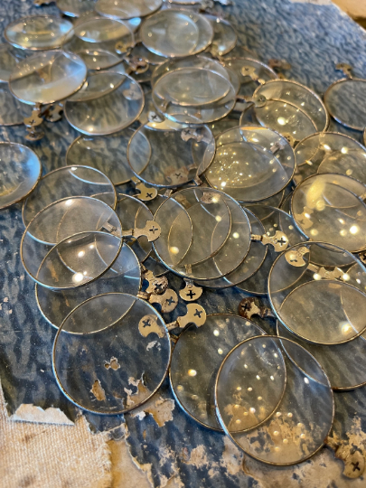Antique Optical Lens with Silver frame and Half Moon Top