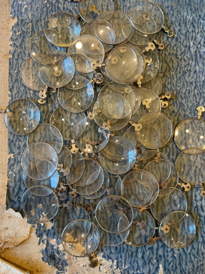 Antique Optical Lens with Silver frame and Half Moon Top