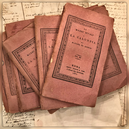 Antique 1829/1830 Italian Deckled Edge Pink Books