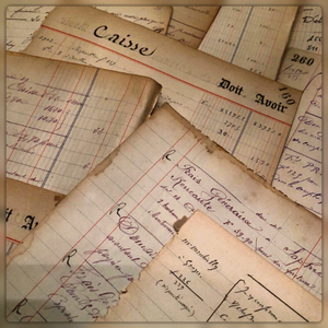 Original French Journal/Ledger Pages Bundles - 1800's - 1900's