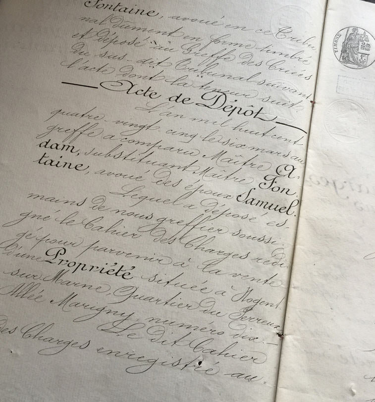 Antique French Document Pages