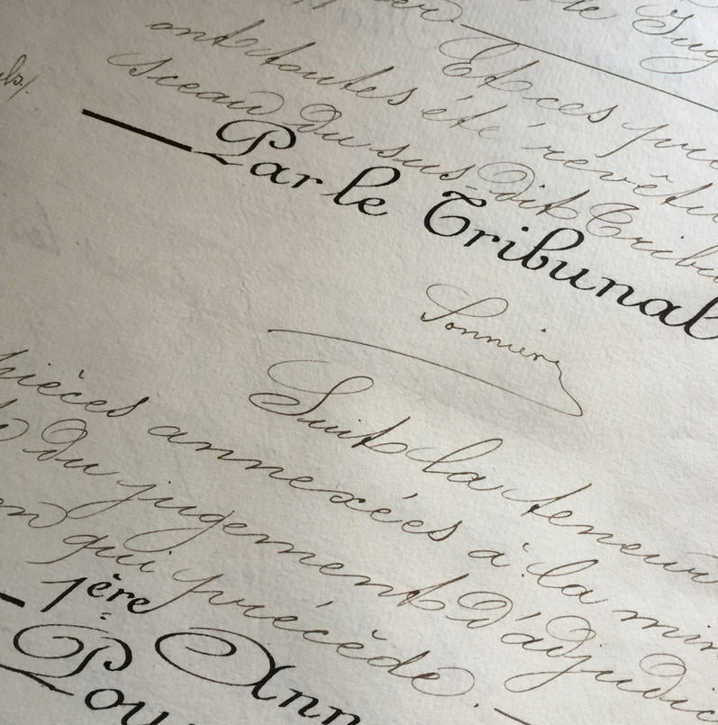 Antique French Document Pages