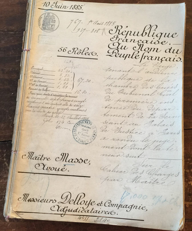 Antique French Document Pages