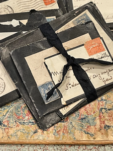 Vintage Mourning Letter Bundles in envelopes in sets of 5