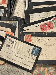 Vintage Mourning Letter Bundles in envelopes in sets of 5