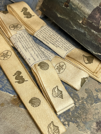 Shell Ribbons Nautical Shells and Seahorses Ribbon – Monahan Papers