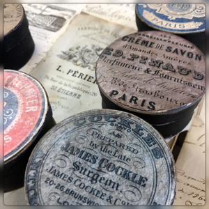 3" French Apothecary Paper Mache Round Boxes