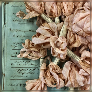 Distressed Aged Pale Pink Ribbon Approximately 5 yards