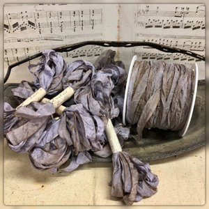 Distressed Aged Ribbon Periwinkle Approximately 5 yards
