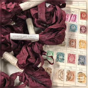 Distressed Aged Plum Pudding Ribbon Approximately 5 yards
