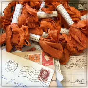 Distressed Aged Pumpkin Ribbon Approximately 5 yards