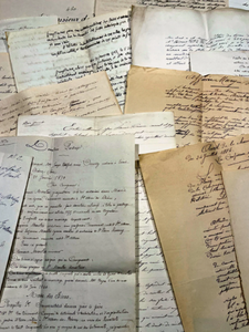 Original French Script Page Bundles - Documents - 1800's