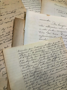 Original French Script Page Bundles - Documents - 1800's