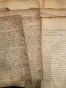 Original French Script Page Bundles - Documents - 1800's