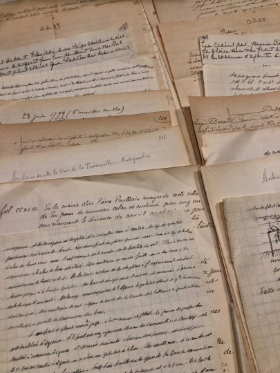 Original French Script Page Bundles - Documents - 1800's