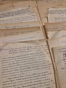 Original French Script Page Bundles - Documents - 1800's - 1900's