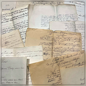 Original French Script Page Bundles - Documents - 1800's