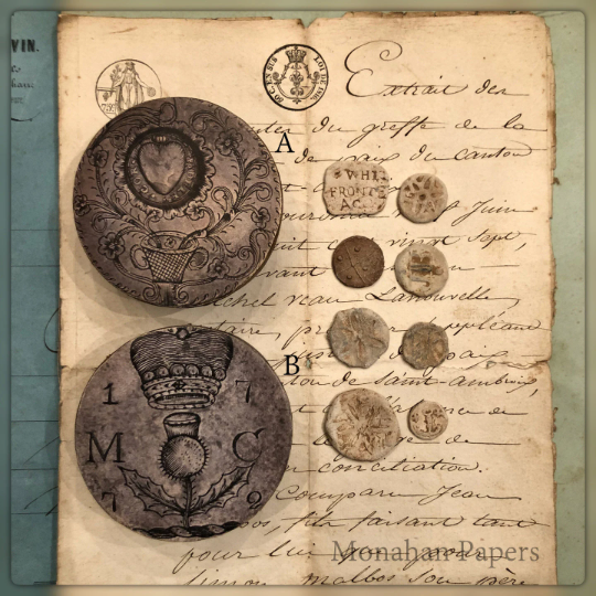3" Scottish Half Penny Paper Mache Round Boxes