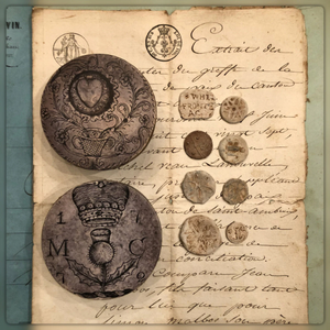 3" Scottish Half Penny Paper Mache Round Boxes