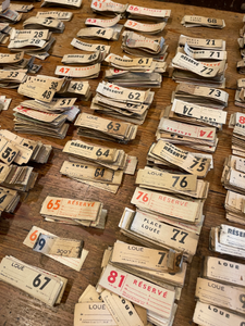 Antique French Scrap Railway Tickets Set/10 Assortment bundle