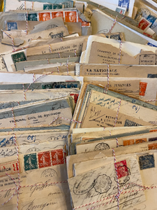 Vintage Letter Bundles in envelopes in sets of 5