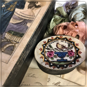 3.5” British Token of Love Paper Mache Oval Box