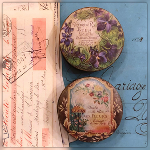 3" French Style Paper Mache Round Boxes