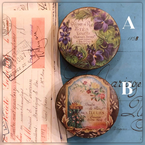 3" French Style Paper Mache Round Boxes